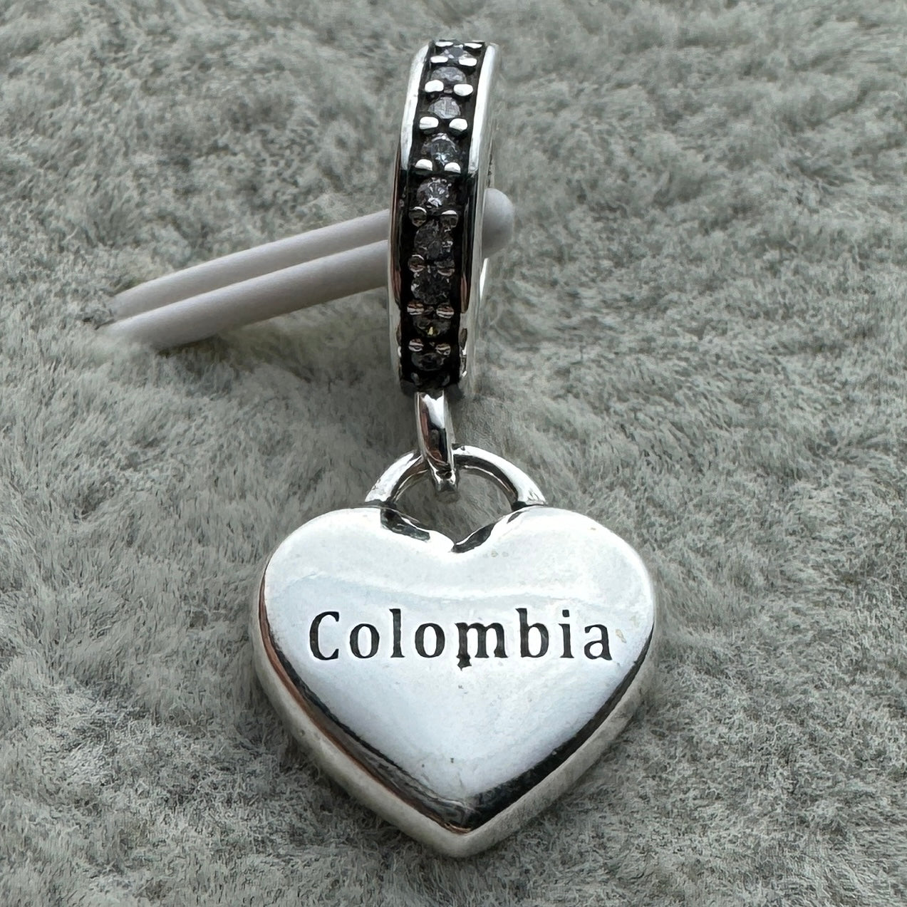 Charm Colgante Corazón Bandera De Colombia