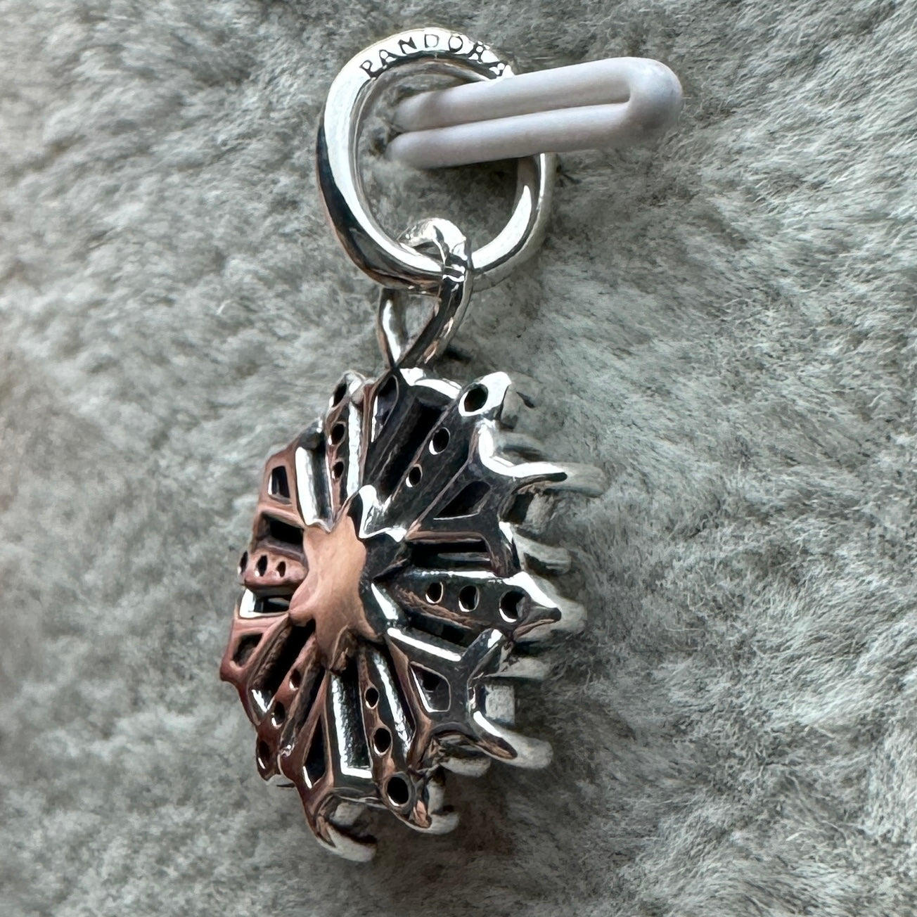 Charm Colgante Copo De Nieve Brillante Azul Frozen Disney