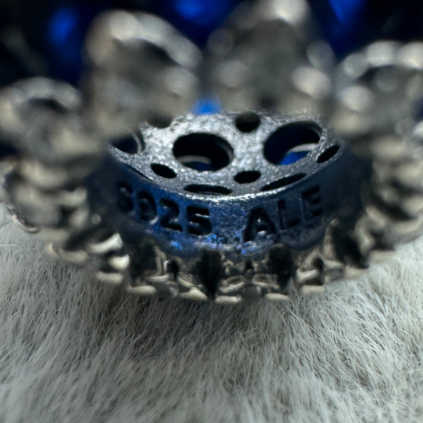 Charm Esfera Pavé Brillante Azul