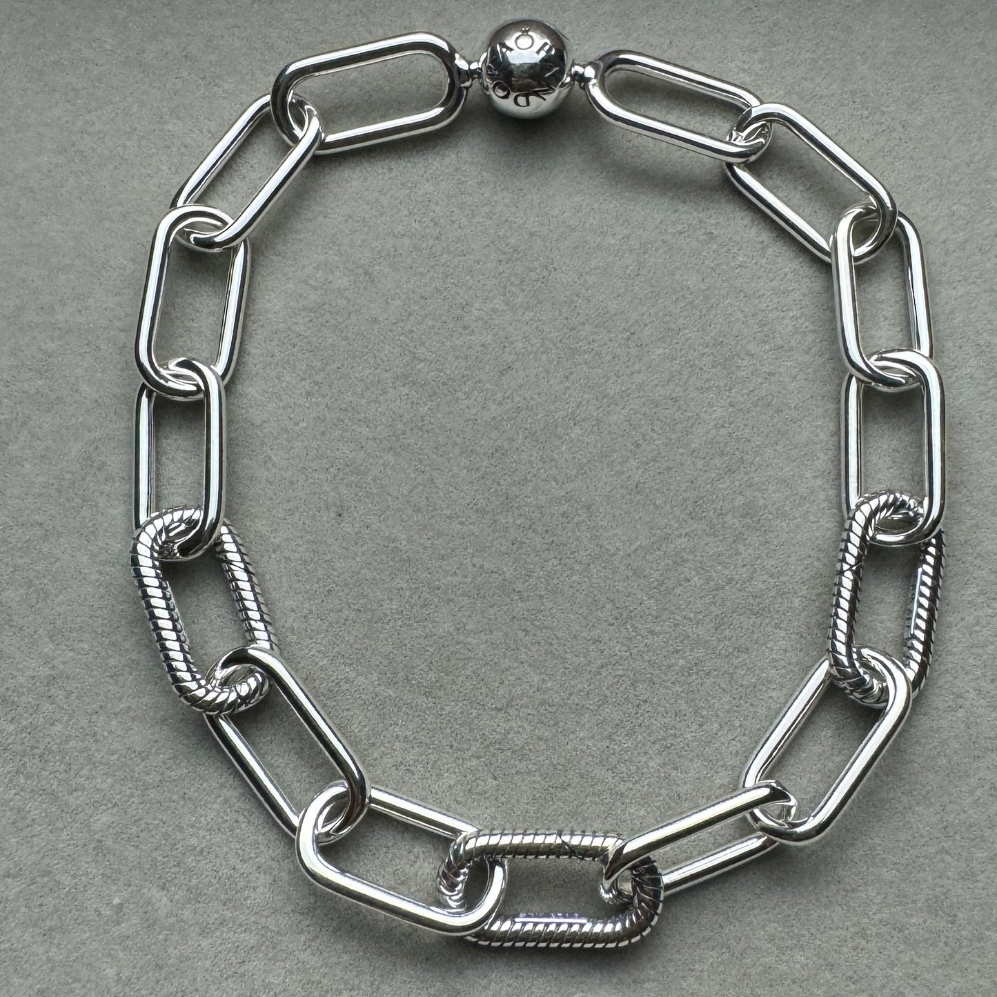 Brazalete Eslabones Broche Redondo (Se Abren 3 Eslabones)