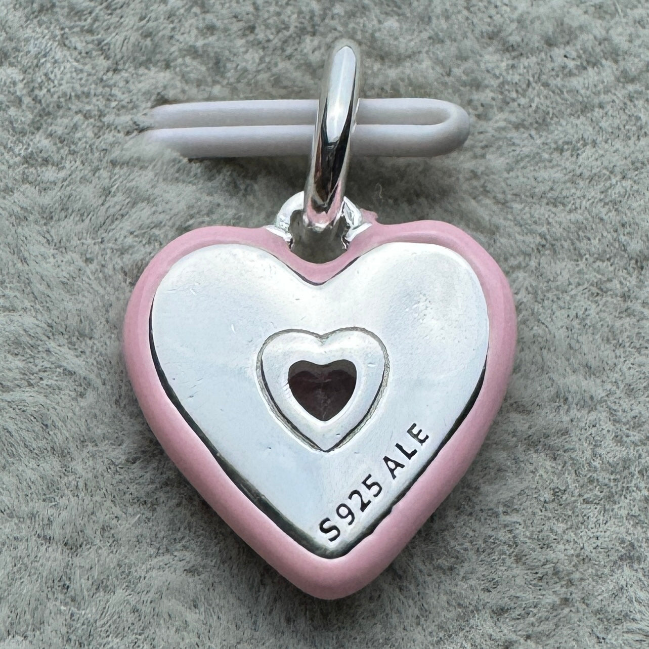 Charm Colgante Corazón Rosa Radiante