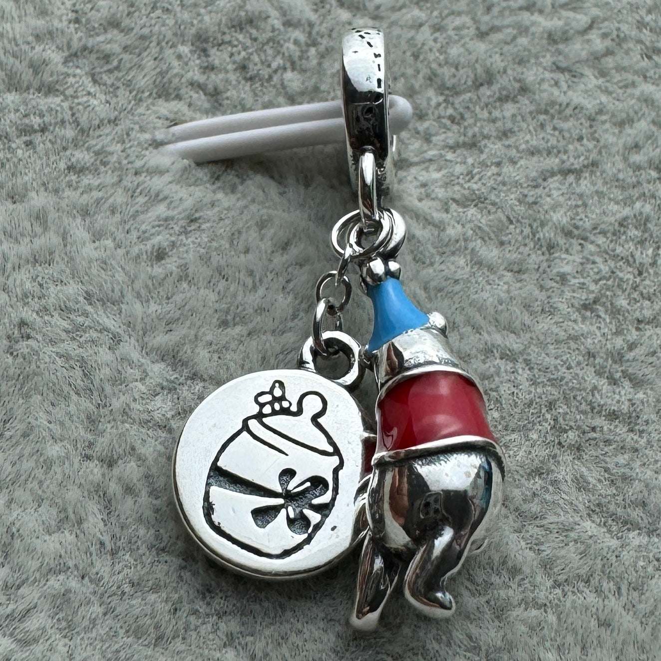 Charm Colgante Doble Winnieh Pooh Feliz Cumpleaños