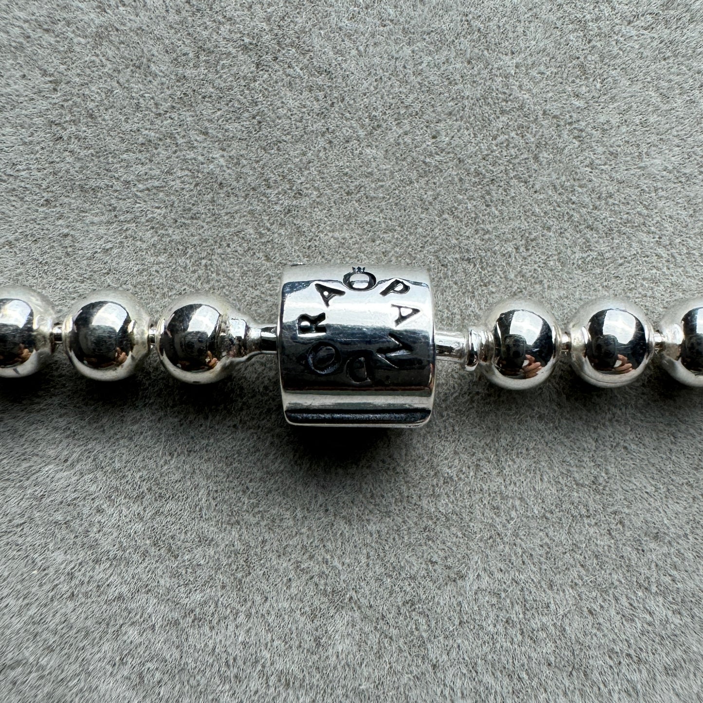 Collar Bolitas Y Pavé 45 cm