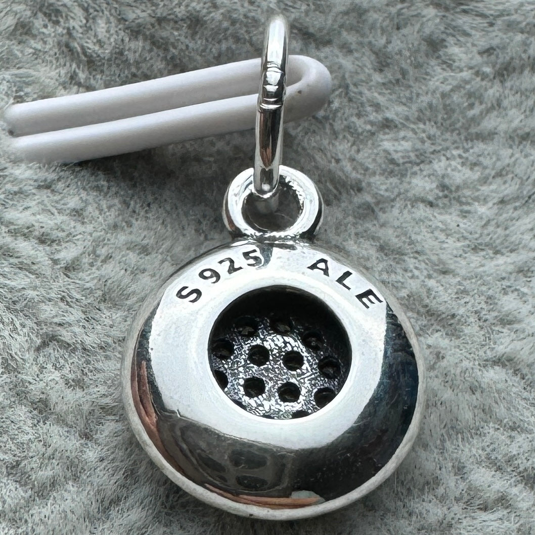 Charm Colgante Logotipo Redondo Brillante