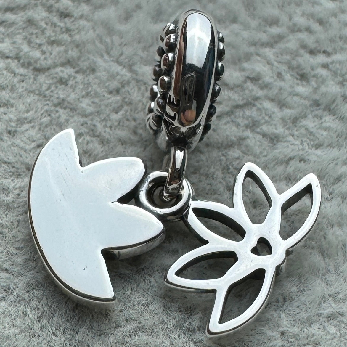 Charm Colgante Doble Flor De Loto
