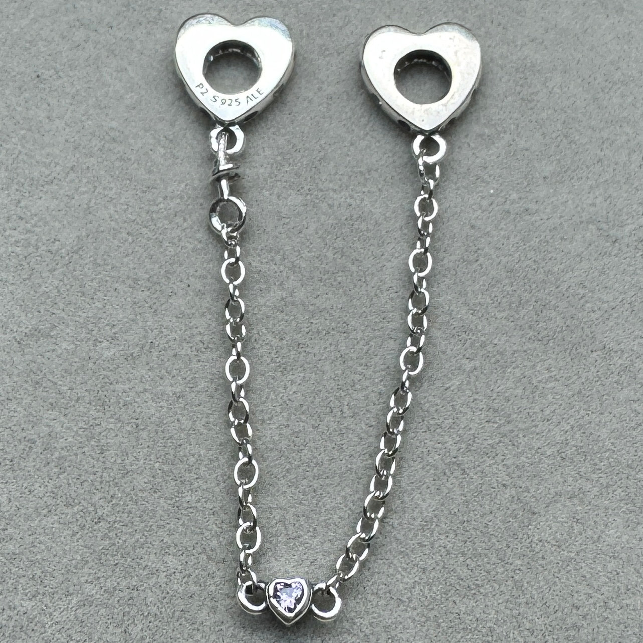 Cadena De Seguridad Corazones Y Zirconia