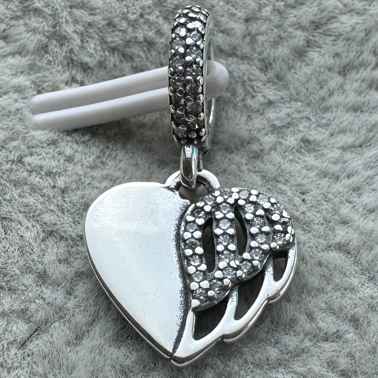 Charm Colgante Corazón Alas De Ángel