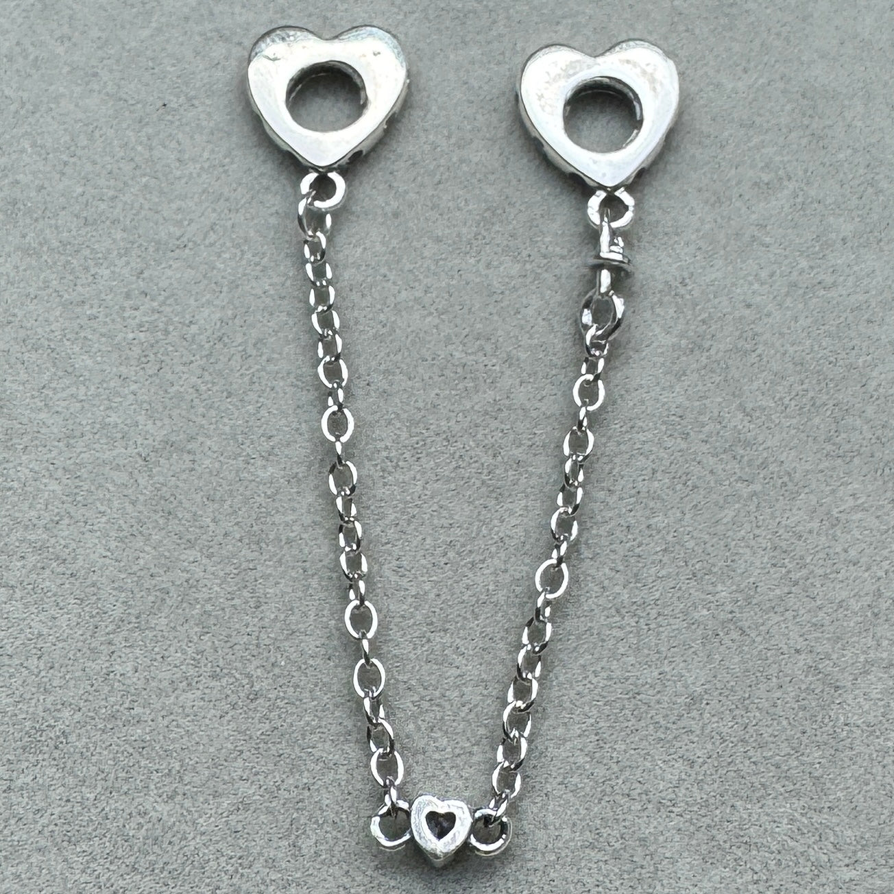 Cadena De Seguridad Corazones Y Zirconia