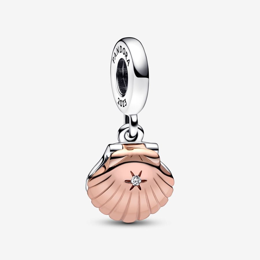 Charm Colgante Concha Que Se Abre