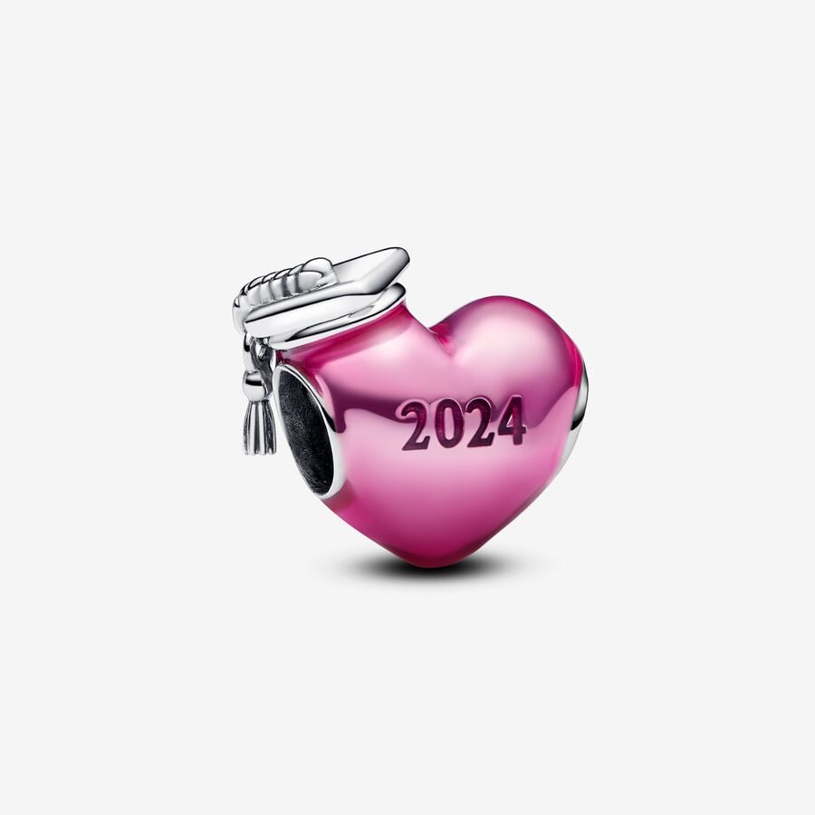 Charm Corazón Rosa Graduación 2024