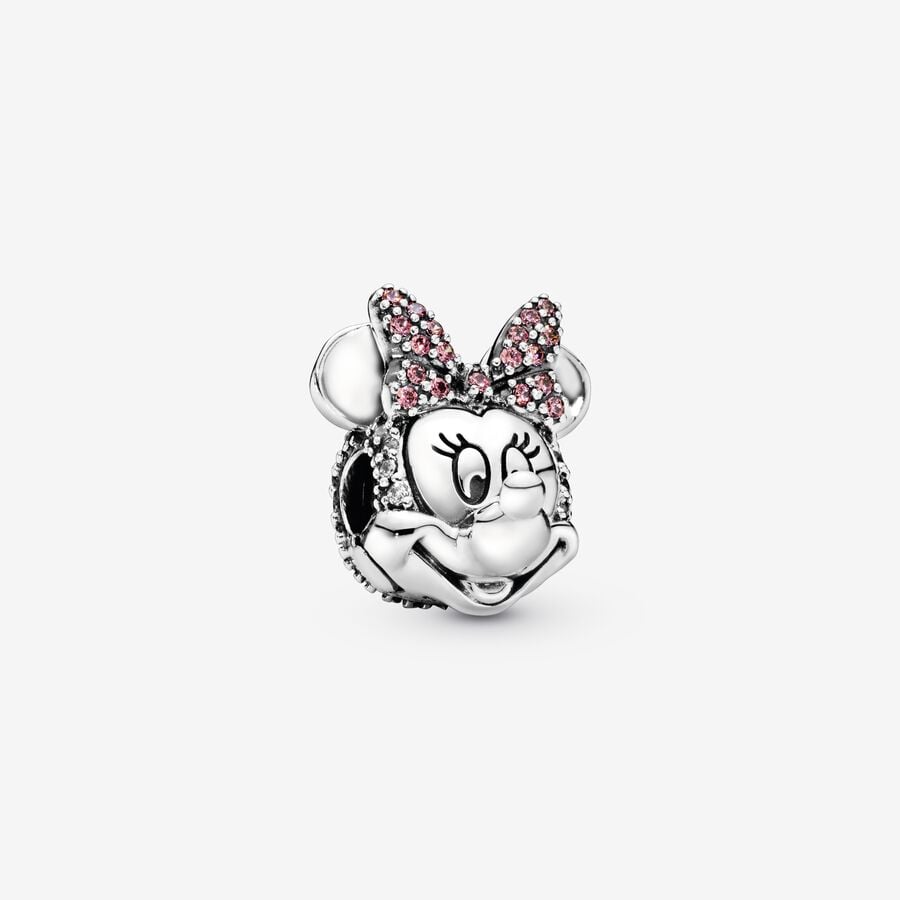 Charm Clip De Seguridad Retrato Minnie Brillante Disney