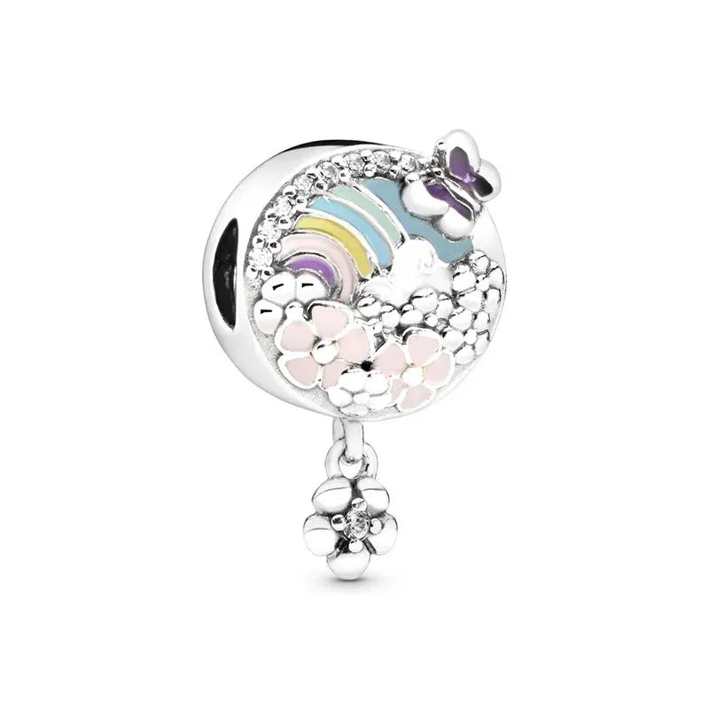 Charm Arcoíris Y Flores Pandora