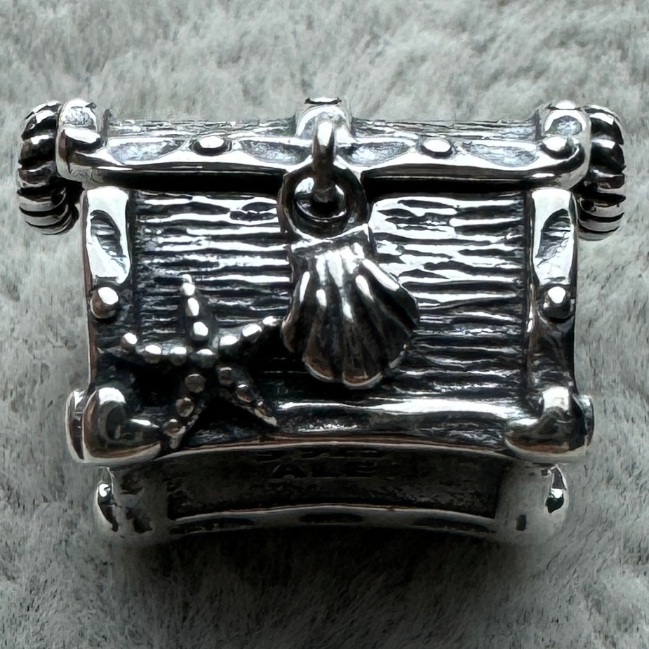 Charm Cofre Marino Concha Y Estrellas Pandora Vista Frontal