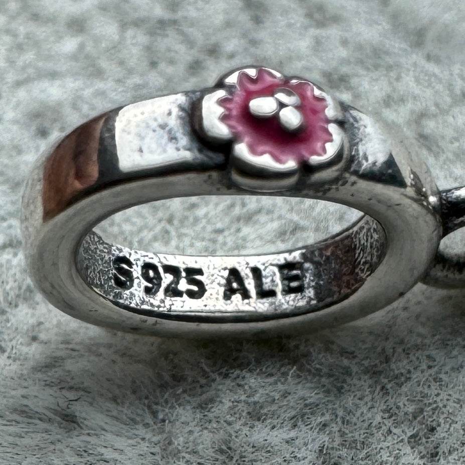 Charm Colgante Abanico Con Flores De Cerezo Pandora Vista Del Aro