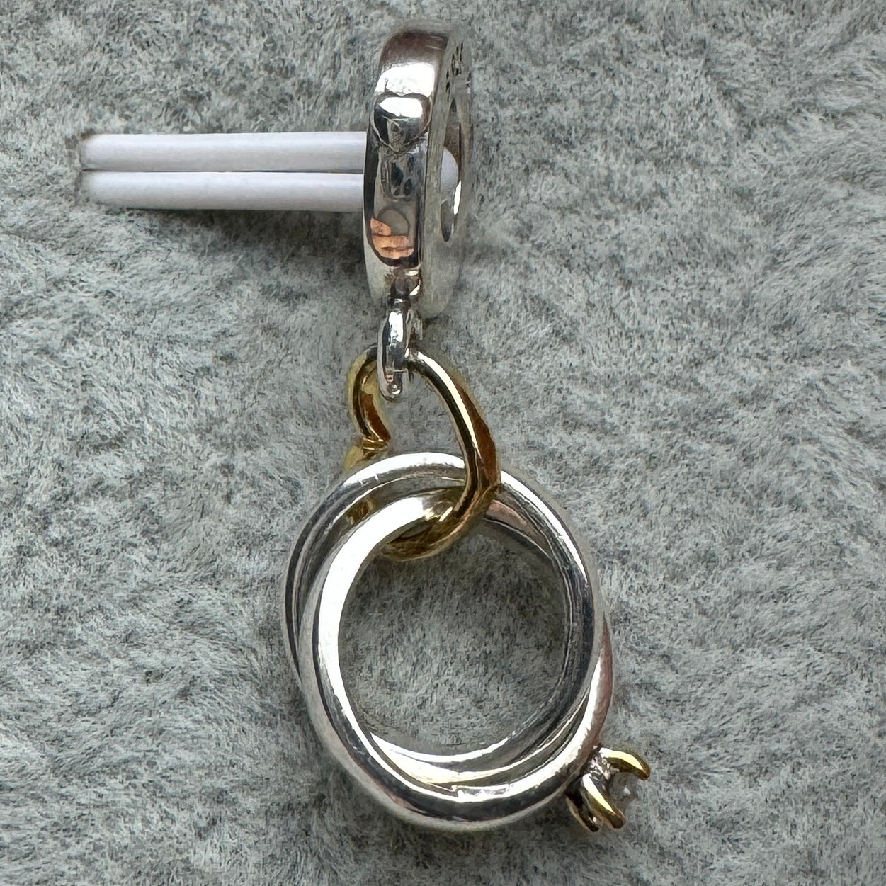 Charm Colgante Anillo En Dos Tonos Pandora Vista Frontal