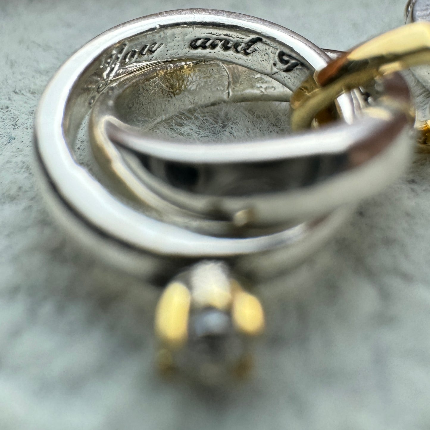 Charm Colgante Anillo En Dos Tonos Pandora Vista Desde Adentro
