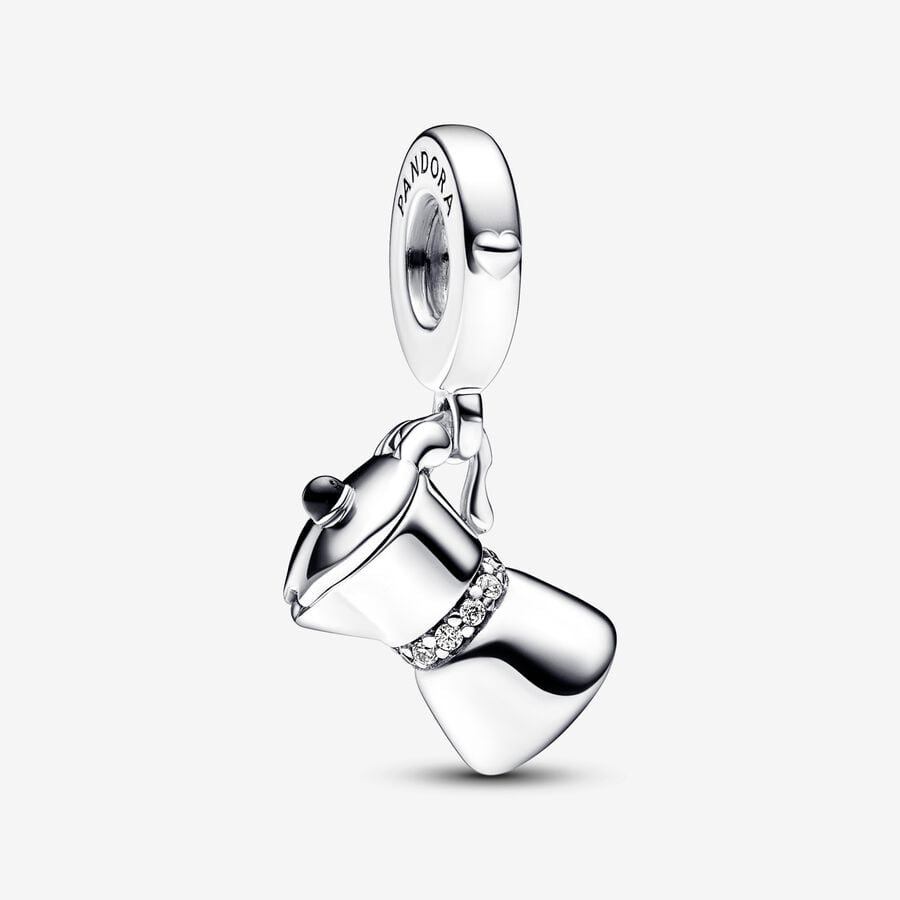 Charm Colgante Cafetera Que Se Abre La Tapa Pandora