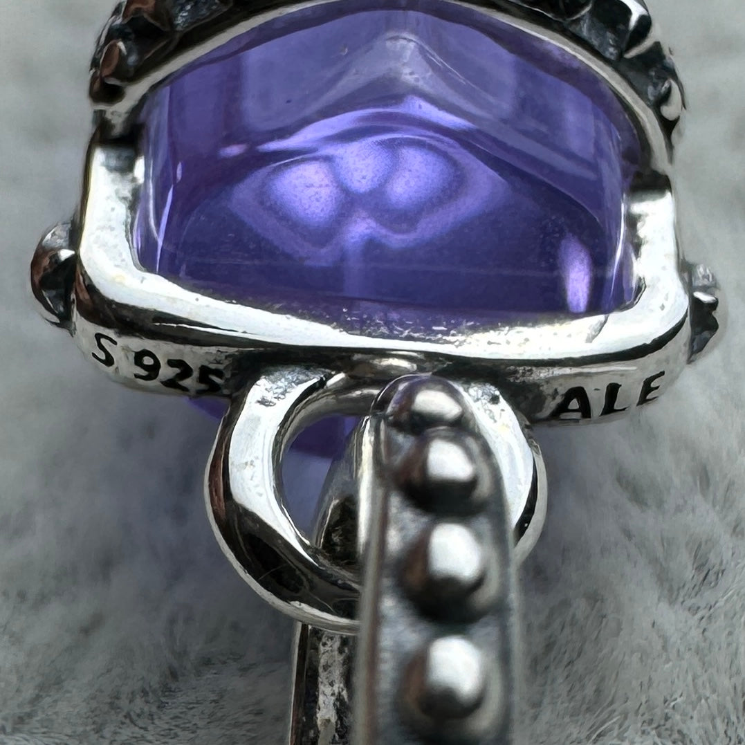 Charm Colgante Cuarzo Morado Pandora Vista Desde Arriba