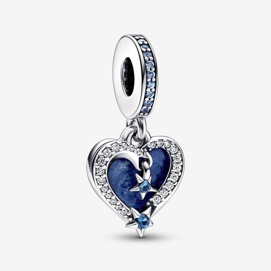 Charm Colgante Doble Corazón Estrella Fugaz Pandora