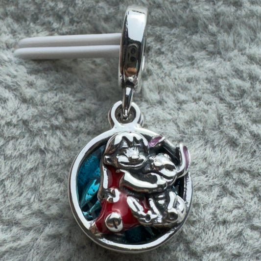 Charm Colgante Doble Familia Lilo Y Stitch Disney Pandora Vista Frontal