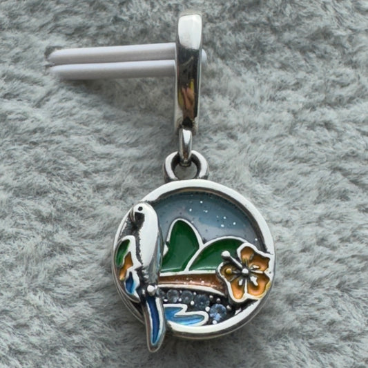 Charm Colgante Doble Pájaros De Brazil Pandora Vista Frontal