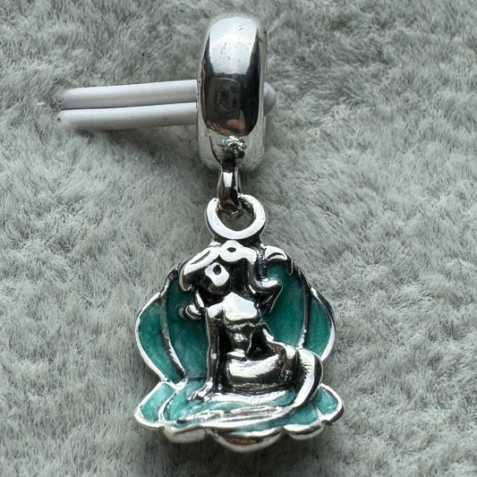 Charm Colgante Princesa Ariel Y Concha Sirenita Disney Pandora Vista Frontal