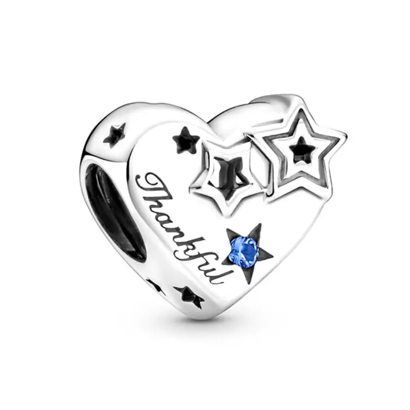 Charm Corazón Agradecido Y Estrellas Pandora