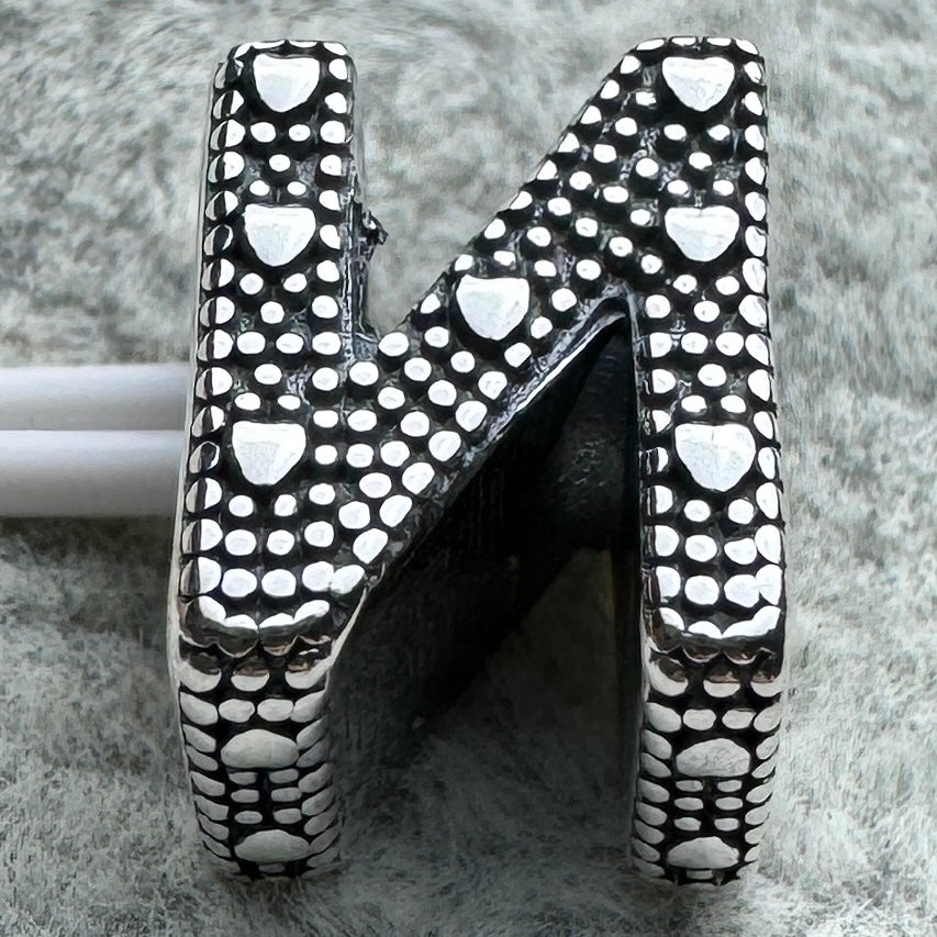 Charm Letra N Pandora Vista Desde Atrás