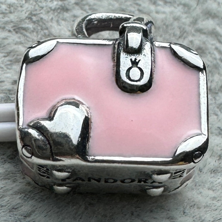 Charm Maleta De Viaje Rosa Pandora 2