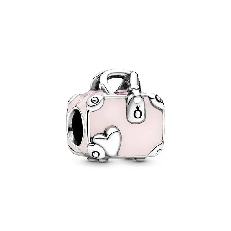 Charm Maleta De Viaje Rosa Pandora 5
