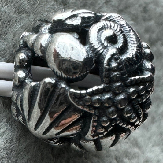 Charm Redondo Marino Concha, Caracol Y Estrellas Pandora Vista Frontal