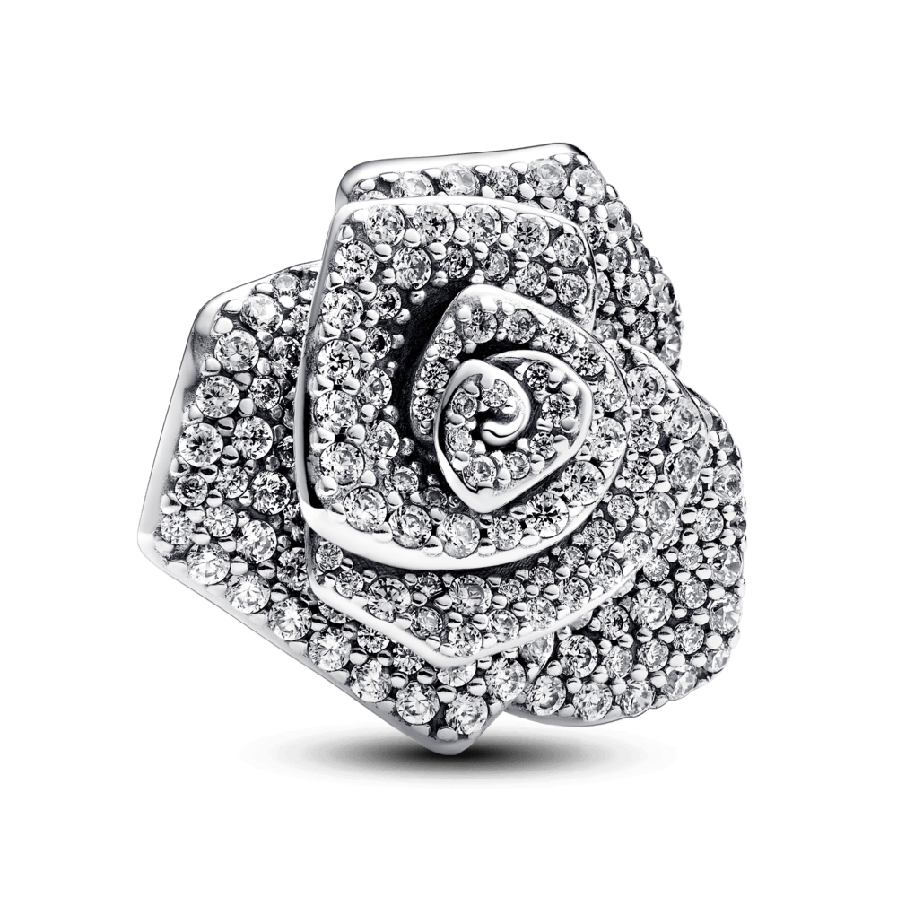 Charm Rosa Grande Brillante Floreciendo Pandora