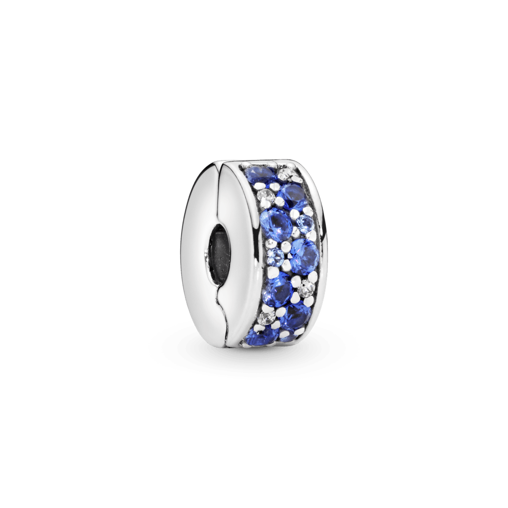 Charm Clip De Seguridad Pavé Azules
