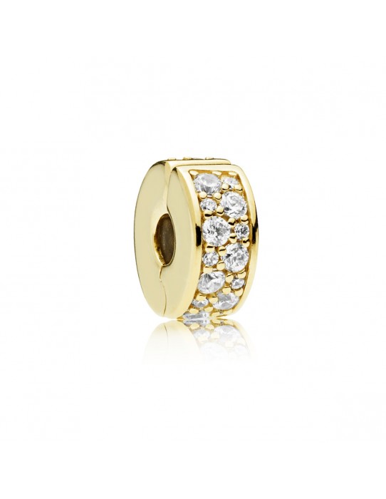 Charm Clip De Seguridad Pavé Oro