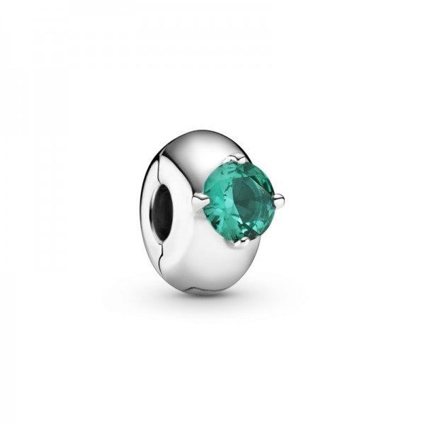 Charm Clip De Seguridad Zirconia Verde