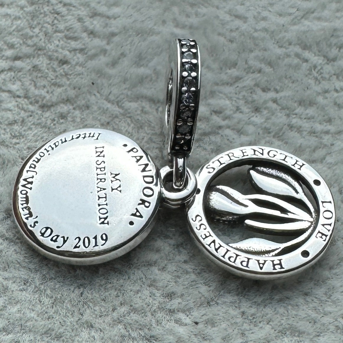 Charm Colgante Doble Tulipanes