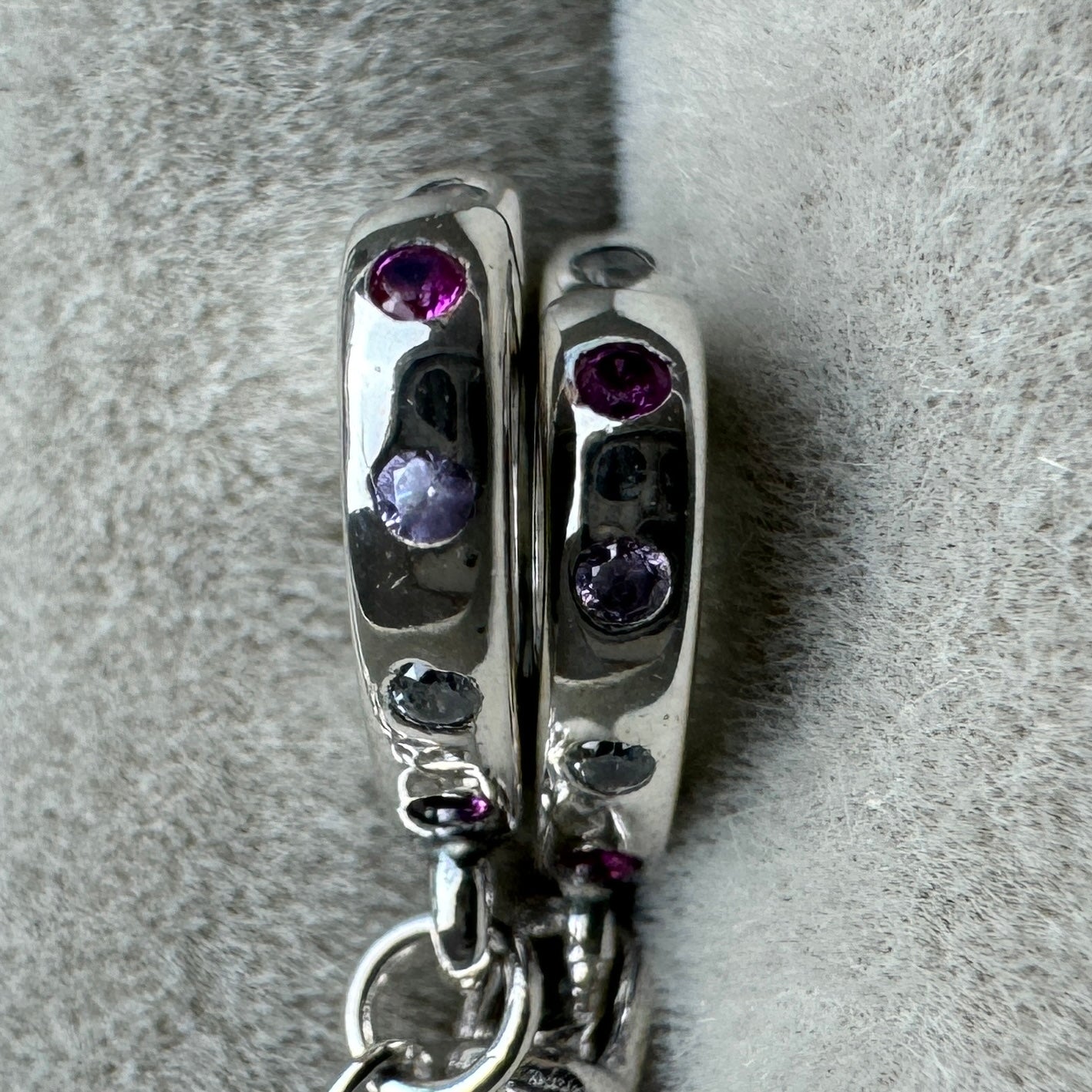 Cadena De Seguridad Corazones Y Zirconia