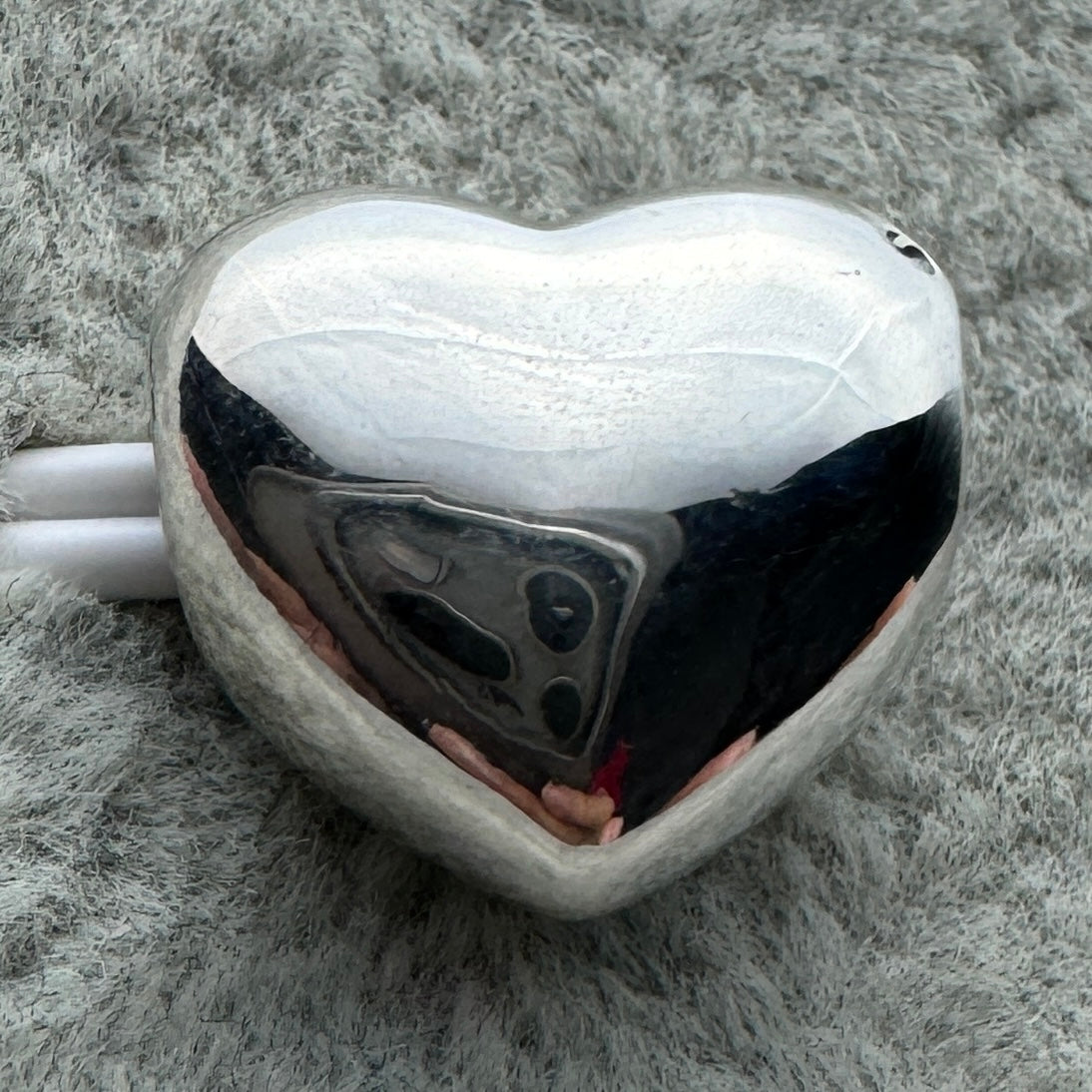 Charm Corazón Zirconia Azul