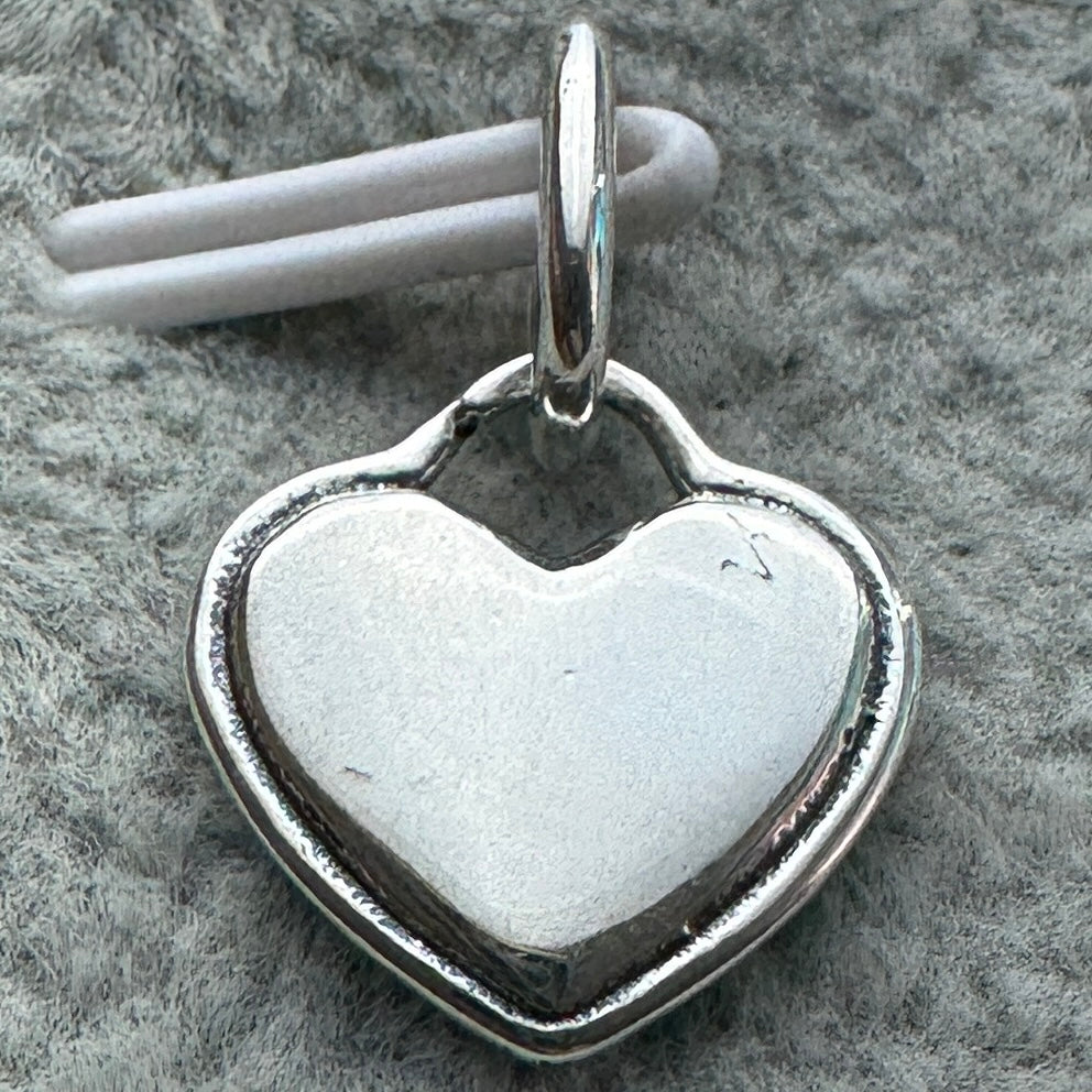 Charm Colgante Corazón Brillante Rosa