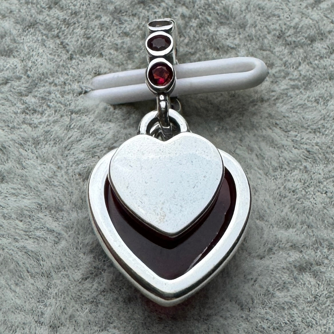 Charm Colgante Corazón Rojo Cristal Murano