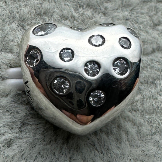 Charm Corazón Con Zirconias