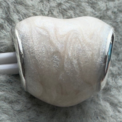 Charm Corazón Blanco Brillante
