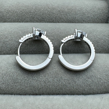 Aretes Corazón Pavé