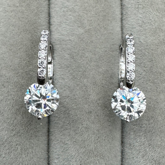 Aretes Arracadas Círculo Brillante