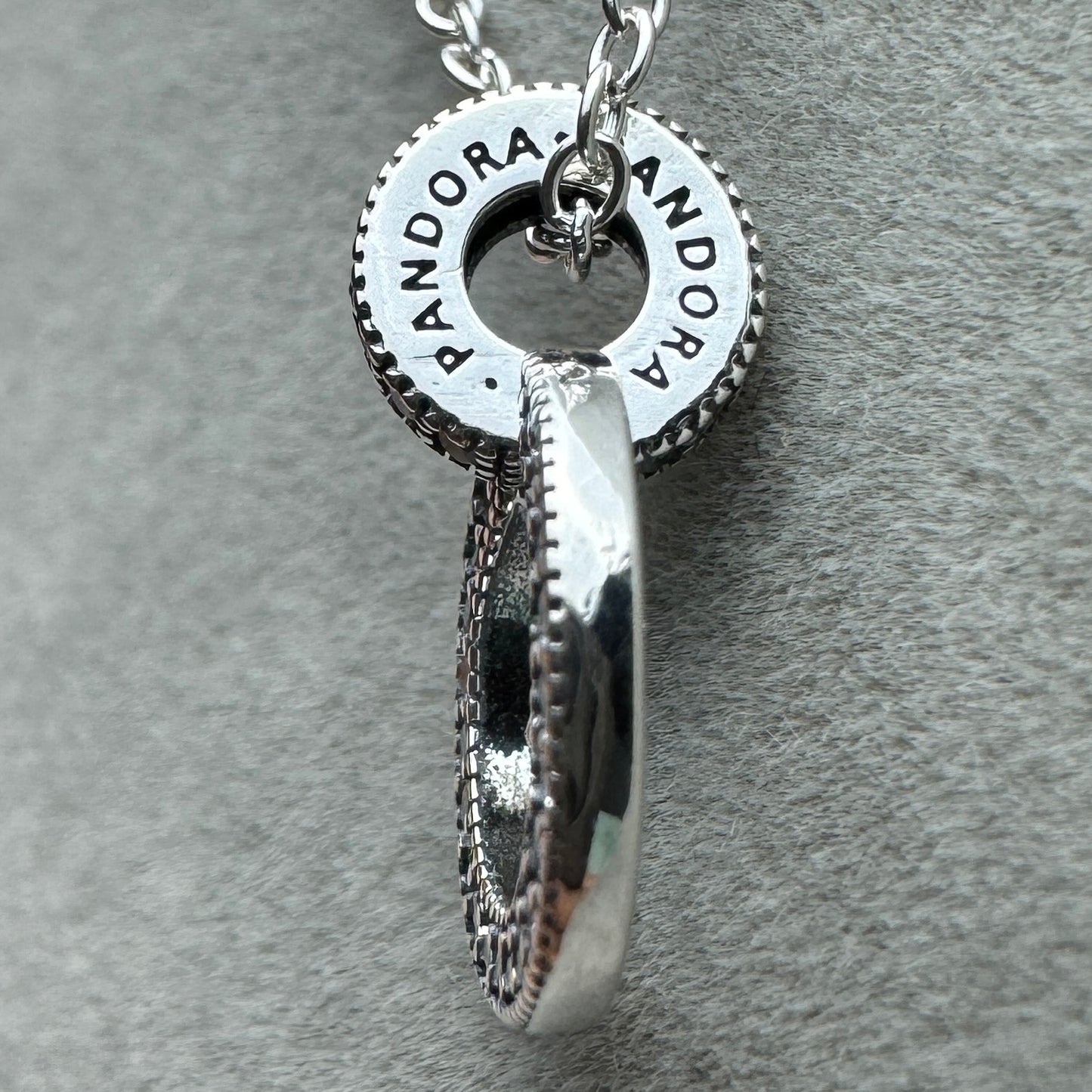 Collar y Pendiente Círculo Doble Brillante 45 cm (Ajustable A 42.5 y 40 cm)