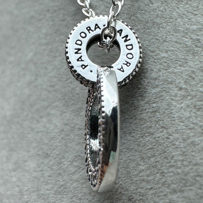 Collar y Pendiente Círculo Doble Brillante 45 cm (Ajustable A 42.5 y 40 cm)