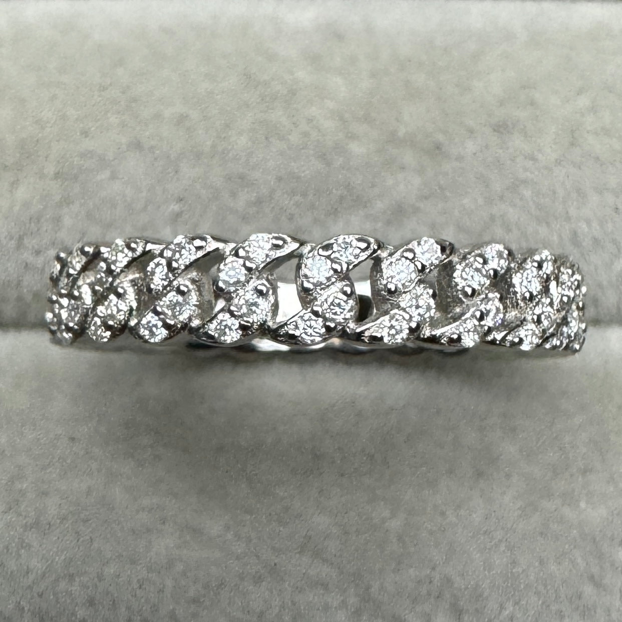 Anillo Cubano Moissanita