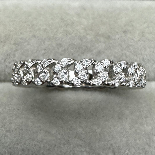 Anillo Cubano Moissanita