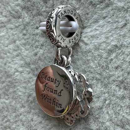 Charm Colgante Doble La Bella y La Bestia Disney