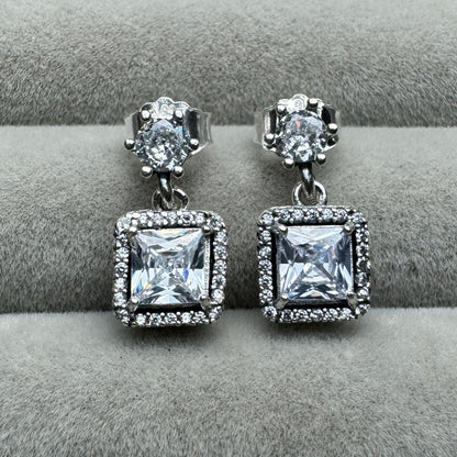 Aretes Cuadrado Pavé